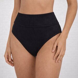 NEW Beach Riot Highway Ribbed Bikini Bottoms Black – Size M